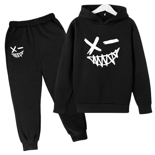 Evil Smile Printed 2024 Baby Summer Clothes for Children From 1 to 12 Years Kids Clothes Boys Child Sets Suit for Girls Boy Set - Clothesfassion.store