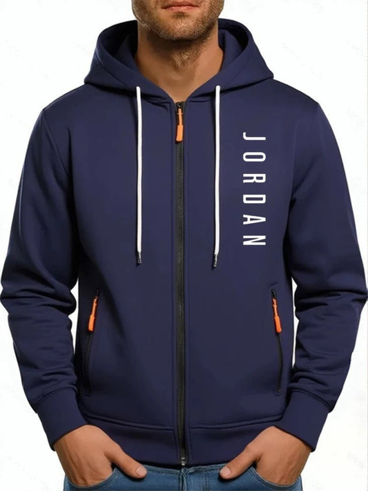 Men's Zip Up Hoodies Casual Zipper Jacket Coats Women Fleece Autumn Winter Gothic Hooded Sweatshirts Sports Streetwear - Clothesfassion.store