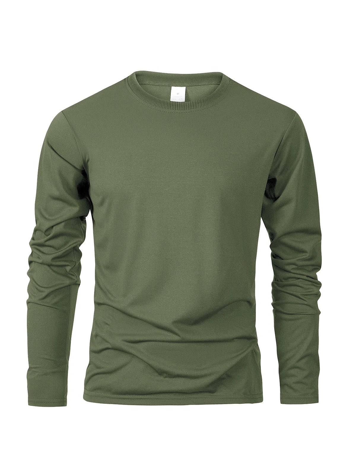 Spring Autumn Men‘s T-shirts Long Sleeve Casual Tops Solid Color High Quality Black T-Shirt Classic Men Clothing - Clothesfassion.store