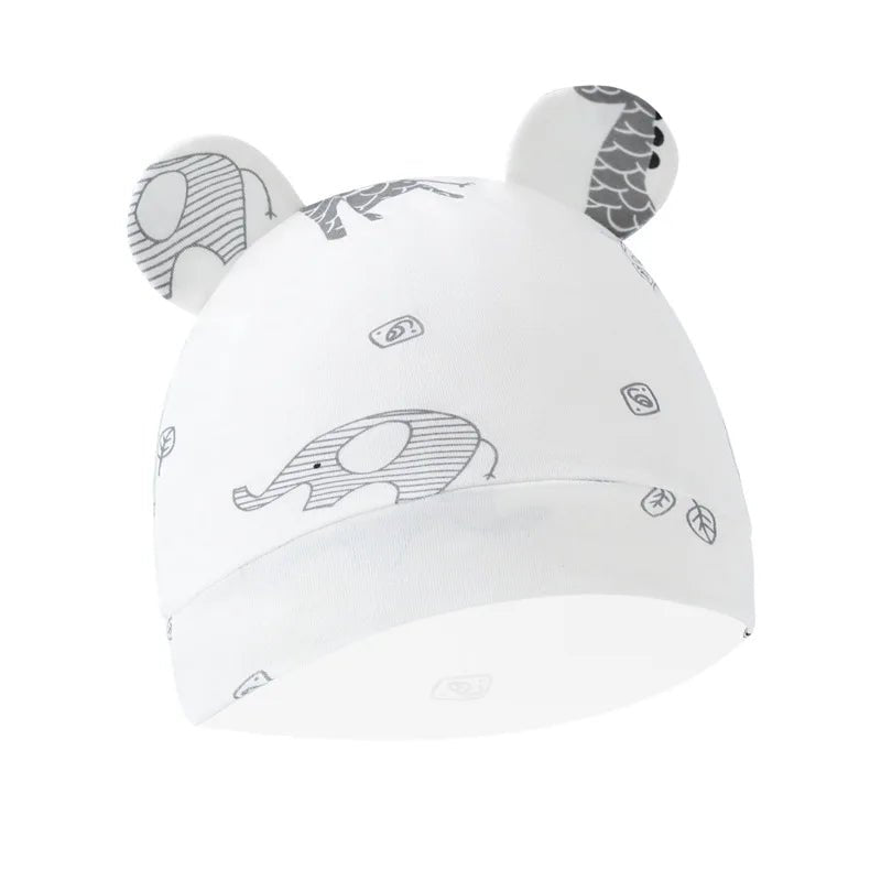 0 - 6Mouths Newborn Fetal Hat Cute Cartoon Baby Bear Beanies Spring Autumn Pure Cotton Pullover Cap Boys Girls Kids Warm Bonnet - Clothesfassion.store