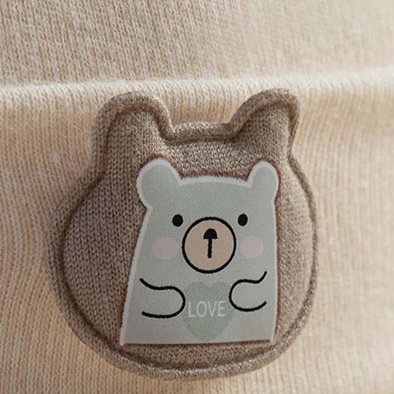 0 - 6Mouths Newborn Fetal Hat Cute Cartoon Baby Bear Beanies Spring Autumn Pure Cotton Pullover Cap Boys Girls Kids Warm Bonnet - Clothesfassion.store