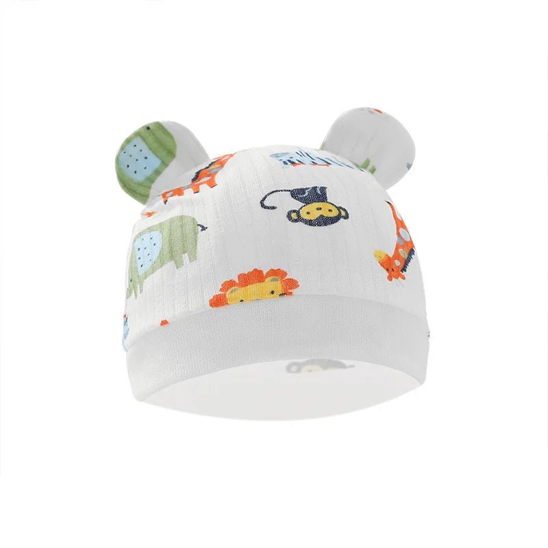 0 - 6Mouths Newborn Fetal Hat Cute Cartoon Baby Bear Beanies Spring Autumn Pure Cotton Pullover Cap Boys Girls Kids Warm Bonnet - Clothesfassion.store
