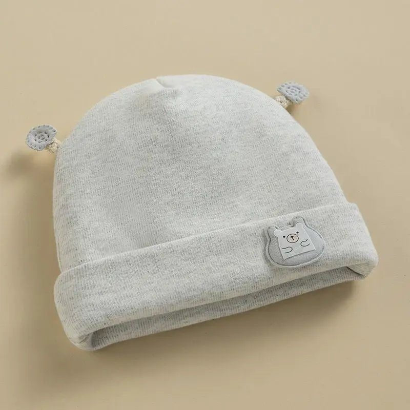 0 - 6Mouths Newborn Fetal Hat Cute Cartoon Baby Bear Beanies Spring Autumn Pure Cotton Pullover Cap Boys Girls Kids Warm Bonnet - Clothesfassion.store