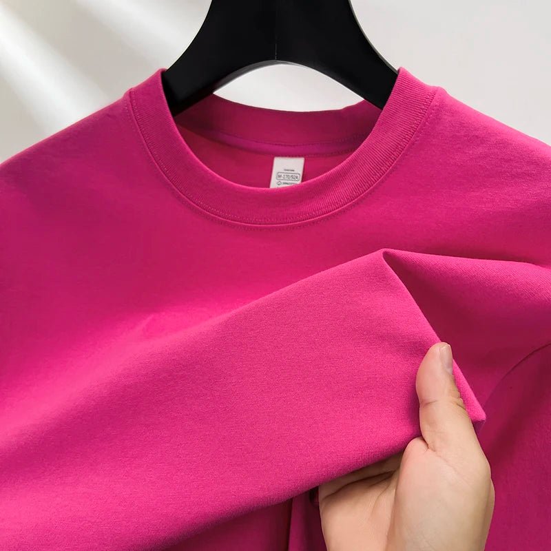 100% pure cotton summer high - end brand men's short sleeve round neck fashionable style half sleeved top breathable T-shirt - Clothesfassion.store