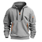 2025 New Multi Pocket Zipper Fleece Hooded Casual Shirt for Men and Women Plus Size Loose Pullover Fashion Sweatshirt top - Clothesfassion.store