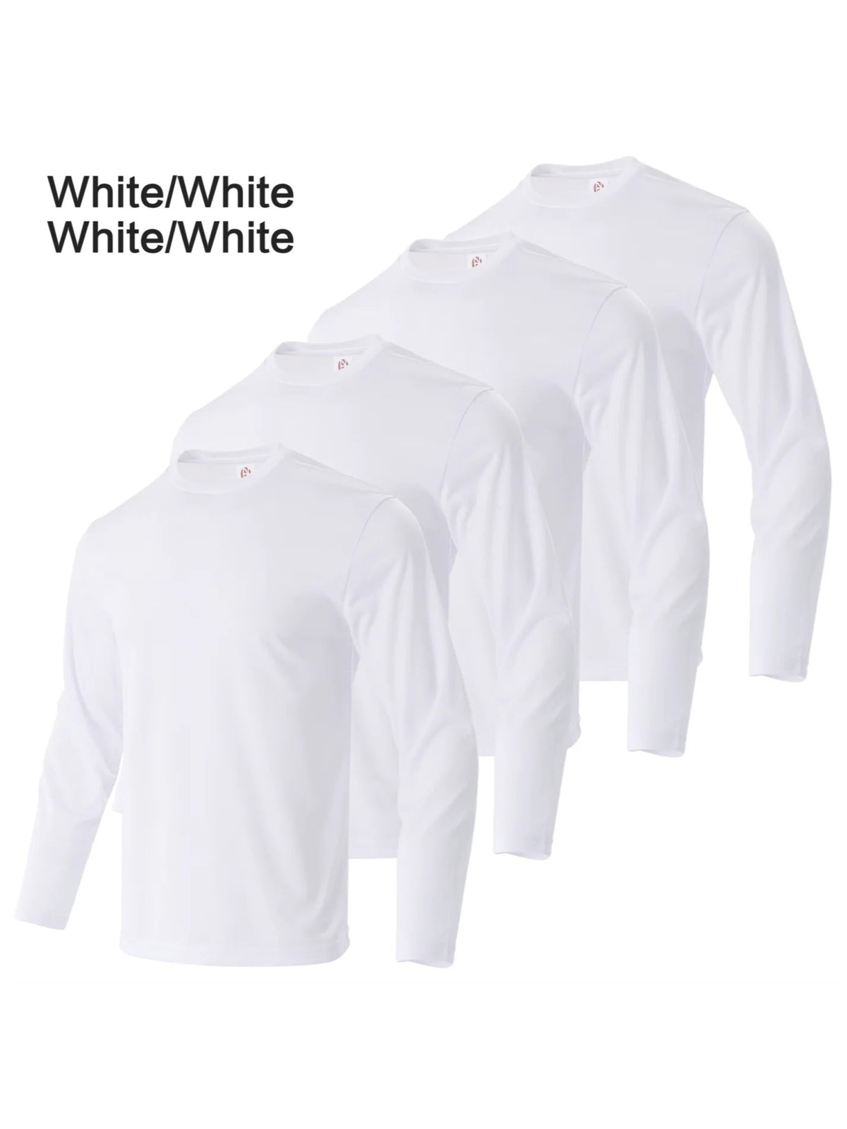 4 - piece men's solid color round neck T-shirt - quick drying, breathable, moisture wicking, suitable for fitness and running - Clothesfassion.store