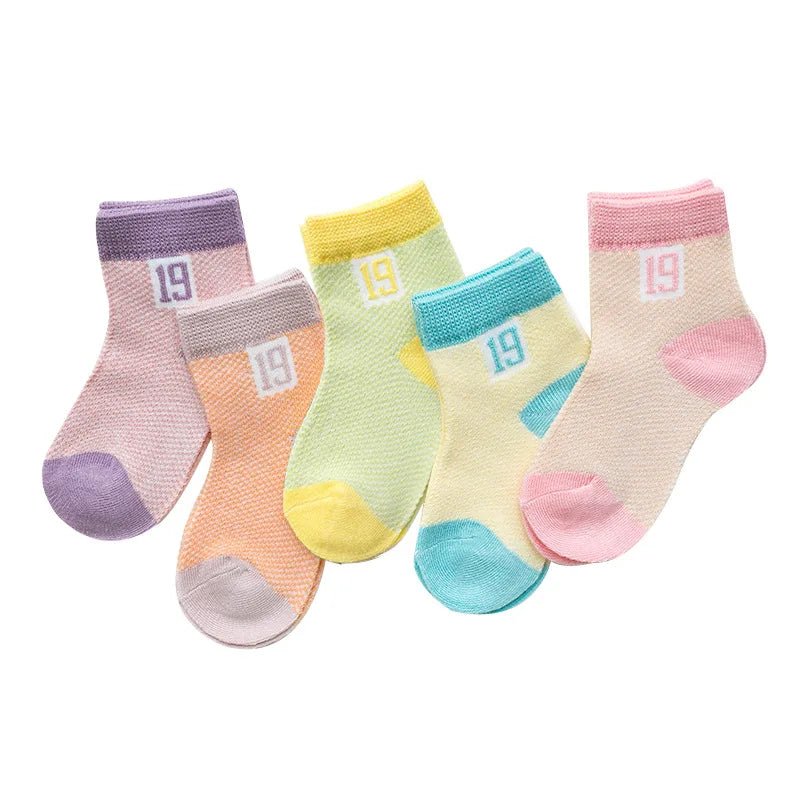 5Pairs/lot 0 - 2Y Infant Baby Socks Baby Socks for Girls Cotton Mesh Cute Newborn Boy Toddler Socks Baby Clothes Accessories - Clothesfassion.store