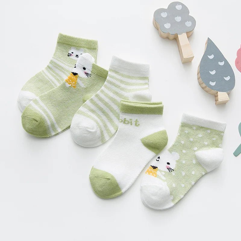 5Pairs/lot 0 - 2Y Infant Baby Socks Baby Socks for Girls Cotton Mesh Cute Newborn Boy Toddler Socks Baby Clothes Accessories - Clothesfassion.store