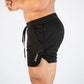 GITF Mens Gym Training Shorts Men Sports Casual Clothing Fitness Workout Running Grid quick-drying compression Shorts Athletics