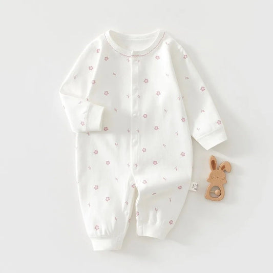 AYNIGIELL Baby Clothes Spring Autumn Pure Cotton Underwear Newborn Onesie Romper Long Sleeve Loungewear Outfit Bodysuit - Clothesfassion.store