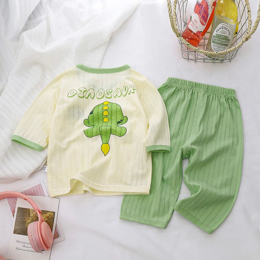 Baby Pajamas Sets Cotton Child Pajamas Toddler Long Sleeve Baby Nightwear Pyjamas Kids Cartoon Homewear Clothes - Clothesfassion.store