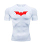 Bat Printed Men's Tight T-Shirt Running Compression Compression T Shirt Gym Fitness Jogging Short Sleeve Male Casual Shirt Tops - Clothesfassion.store