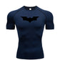 Bat Printed Men's Tight T-Shirt Running Compression Compression T Shirt Gym Fitness Jogging Short Sleeve Male Casual Shirt Tops - Clothesfassion.store