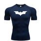 Bat Printed Men's Tight T-Shirt Running Compression Compression T Shirt Gym Fitness Jogging Short Sleeve Male Casual Shirt Tops - Clothesfassion.store