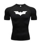 Bat Printed Men's Tight T-Shirt Running Compression Compression T Shirt Gym Fitness Jogging Short Sleeve Male Casual Shirt Tops - Clothesfassion.store