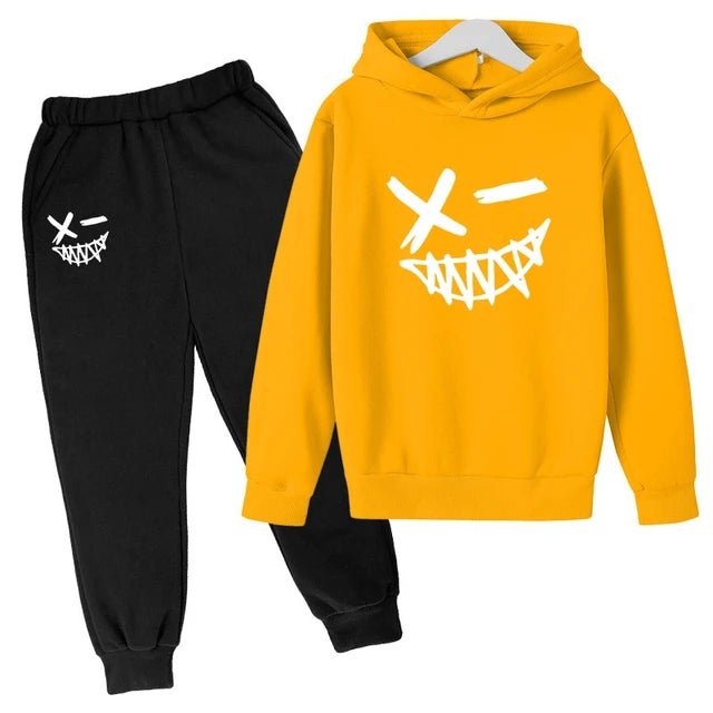 Evil Smile Printed 2024 Baby Summer Clothes for Children From 1 to 12 Years Kids Clothes Boys Child Sets Suit for Girls Boy Set - Clothesfassion.store