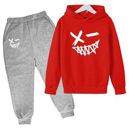 Evil Smile Printed 2024 Baby Summer Clothes for Children From 1 to 12 Years Kids Clothes Boys Child Sets Suit for Girls Boy Set - Clothesfassion.store