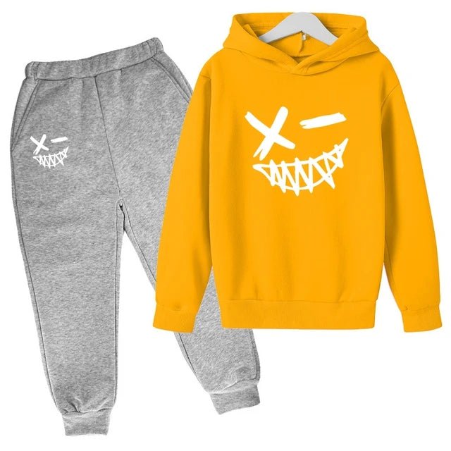 Evil Smile Printed 2024 Baby Summer Clothes for Children From 1 to 12 Years Kids Clothes Boys Child Sets Suit for Girls Boy Set - Clothesfassion.store