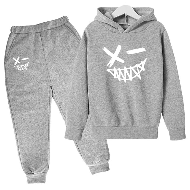Evil Smile Printed 2024 Baby Summer Clothes for Children From 1 to 12 Years Kids Clothes Boys Child Sets Suit for Girls Boy Set - Clothesfassion.store