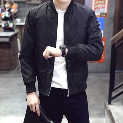 Fashion Men's BomberZipper Jacket Male Winter Autumn Casual Streetwear Hip Hop Slim Fit Baseball Coats Men Clothing - Clothesfassion.store