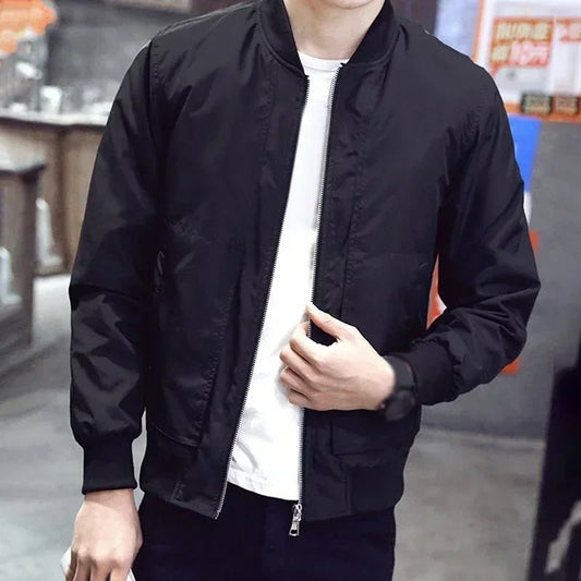 Fashion Men's BomberZipper Jacket Male Winter Autumn Casual Streetwear Hip Hop Slim Fit Baseball Coats Men Clothing - Clothesfassion.store