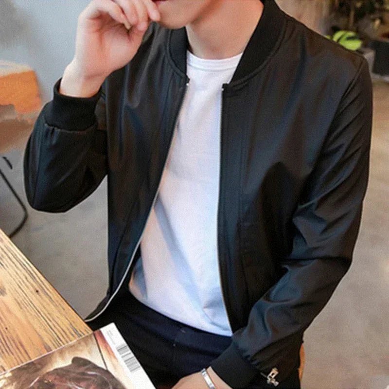 Fashion Men's BomberZipper Jacket Male Winter Autumn Casual Streetwear Hip Hop Slim Fit Baseball Coats Men Clothing - Clothesfassion.store