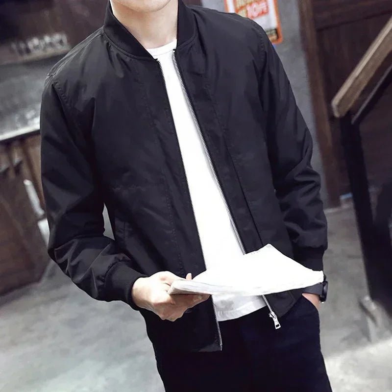 Fashion Men's BomberZipper Jacket Male Winter Autumn Casual Streetwear Hip Hop Slim Fit Baseball Coats Men Clothing - Clothesfassion.store