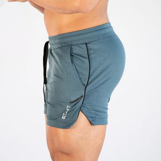 GITF Mens Gym Training Shorts Men Sports Casual Clothing Fitness Workout Running Grid quick - drying compression Shorts Athletics - Clothesfassion.store