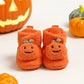 Halloween Pumpkin Baby Booties Stay On Slipper Winter Warm Soft Shoes Newborn Crib Sock Shoes - Clothesfassion.store