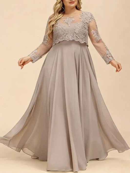 L - 5XL Plus Size Clothes Lace Dresses Women Robes Spring Summer Long Sleeve Street Style Casual 3XL Big Size Maxi Dress Oversized - Clothesfassion.store