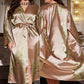 Large Size Women Long Robe Home Clothes New Print Cherry Kimono Bathrobe Gown Loose Silk Rayon Sleepwear Loungewear 3XL 4XL 5XL - Clothesfassion.store