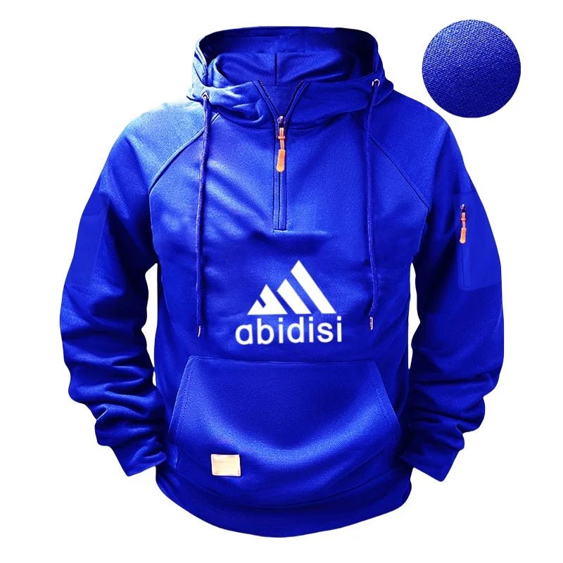 Men's fashionable collar sports long - sleeved sweatshirt, fitness sweatshirt, casual loose sweatshirt, men's pullover - Clothesfassion.store