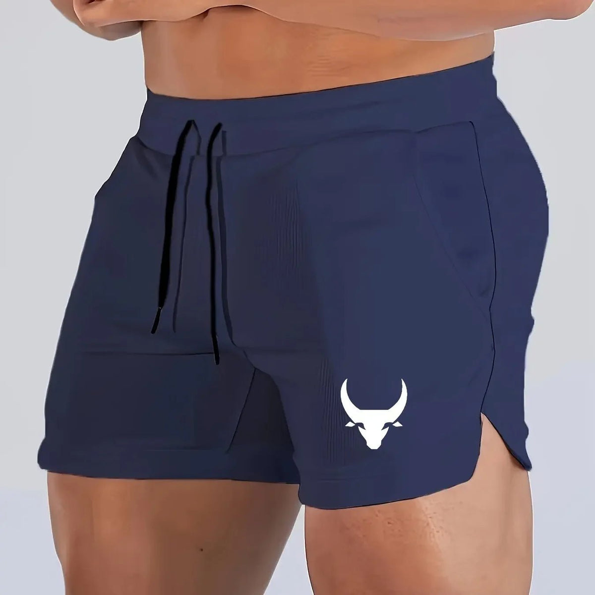 Men's Geometric Pattern Basketball Shorts with Mid Waist Micro Elastic Quick Drying Breathable Sports Pants for Running Fitness - Clothesfassion.store