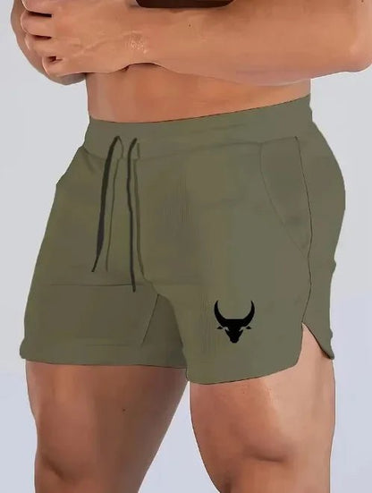 Men's Geometric Pattern Basketball Shorts with Mid Waist Micro Elastic Quick Drying Breathable Sports Pants for Running Fitness - Clothesfassion.store