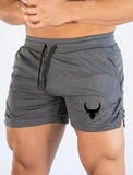 Men's Geometric Pattern Basketball Shorts with Mid Waist Micro Elastic Quick Drying Breathable Sports Pants for Running Fitness - Clothesfassion.store