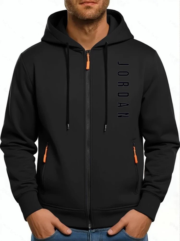 Men's Zip Up Hoodies Casual Zipper Jacket Coats Women Fleece Autumn Winter Gothic Hooded Sweatshirts Sports Streetwear - Clothesfassion.store