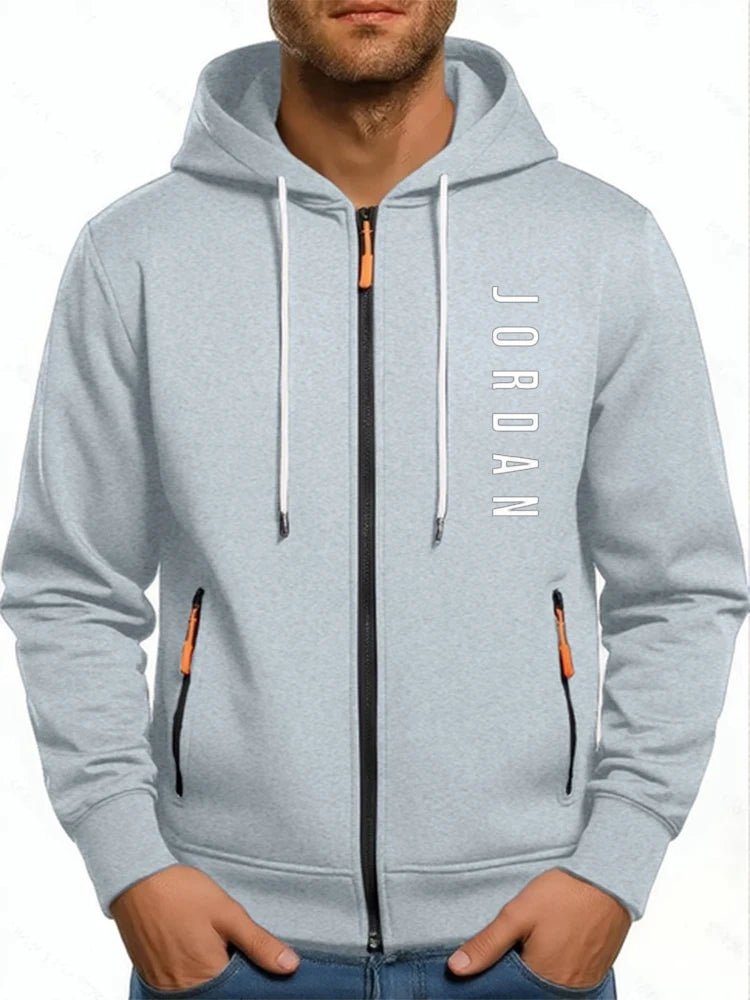 Men's Zip Up Hoodies Casual Zipper Jacket Coats Women Fleece Autumn Winter Gothic Hooded Sweatshirts Sports Streetwear - Clothesfassion.store