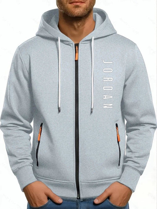 Men's Zip Up Hoodies Casual Zipper Jacket Coats Women Fleece Autumn Winter Gothic Hooded Sweatshirts Sports Streetwear - Clothesfassion.store