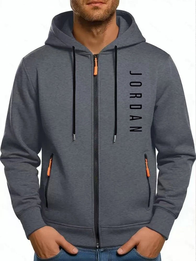 Men's Zip Up Hoodies Casual Zipper Jacket Coats Women Fleece Autumn Winter Gothic Hooded Sweatshirts Sports Streetwear - Clothesfassion.store