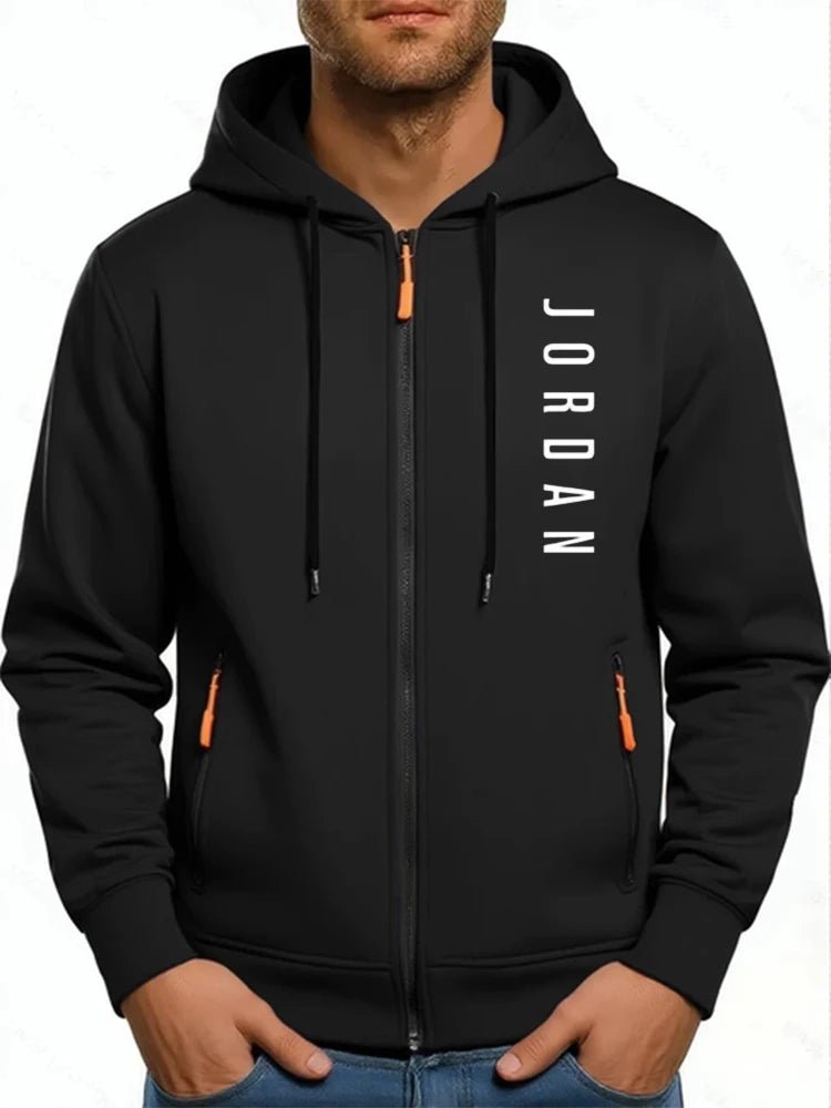 Men's Zip Up Hoodies Casual Zipper Jacket Coats Women Fleece Autumn Winter Gothic Hooded Sweatshirts Sports Streetwear - Clothesfassion.store