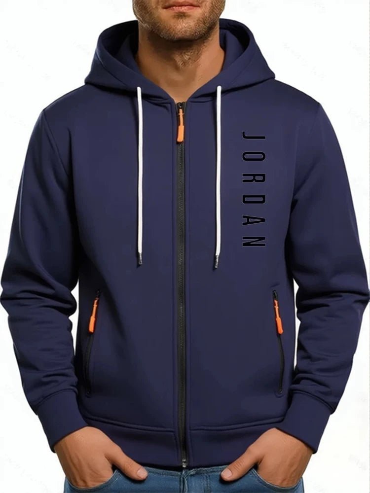 Men's Zip Up Hoodies Casual Zipper Jacket Coats Women Fleece Autumn Winter Gothic Hooded Sweatshirts Sports Streetwear - Clothesfassion.store