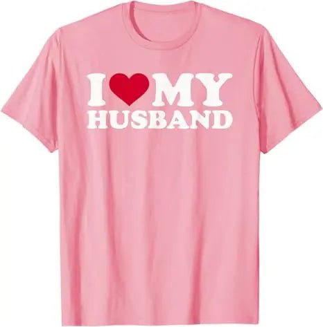 My Wife Beats Me - Husband T-Shirt I Love My Husband Letters Printed Saying Tee Funny Relationship Couples Shirts Marriage Tops - Clothesfassion.store