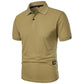 New Solid Color Polo Shirt Men's Short Sleeve Button Tshirts Lapel Lightweight Streetwear Sport Casual Tops - Clothesfassion.store
