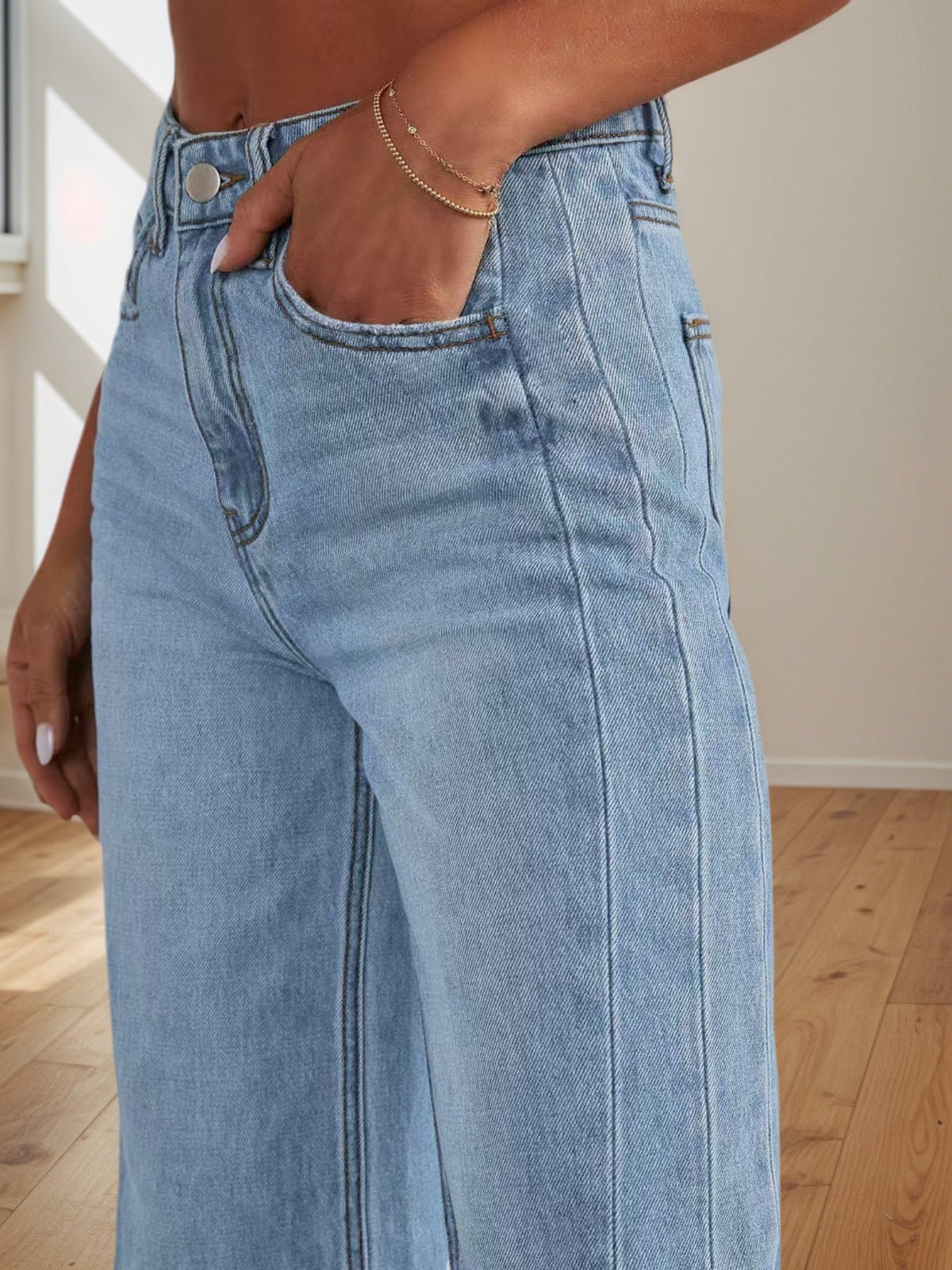 New Women's Jeans, Wide Leg Denim Pants, Suitable For All Seasons - Clothesfassion.store