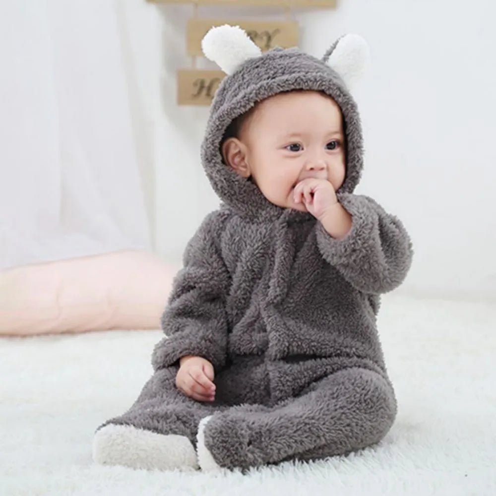 Newborn Baby Rompers Winter Warm Fleece Bebe Boys Girl Costume Infant Girls Clothing Animal Overall Baby Jumpsuits Xmas Outfit - Clothesfassion.store