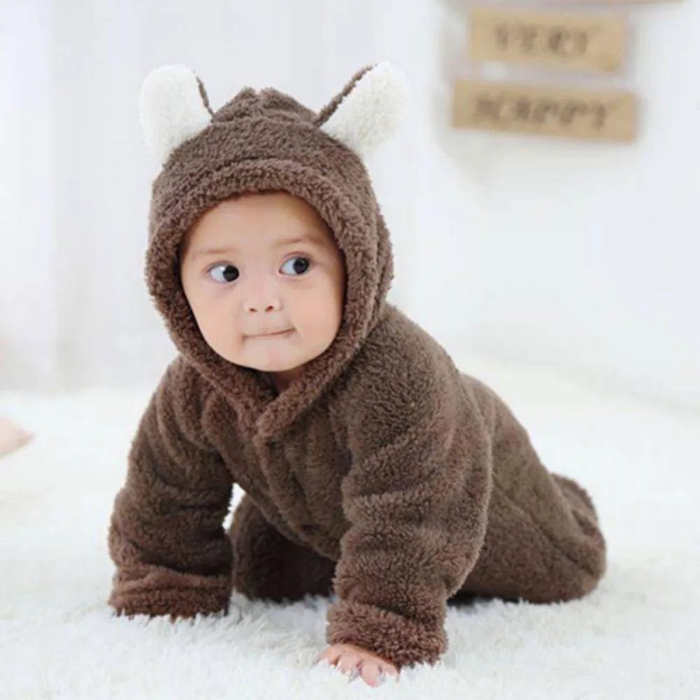 Newborn Baby Rompers Winter Warm Fleece Bebe Boys Girl Costume Infant Girls Clothing Animal Overall Baby Jumpsuits Xmas Outfit - Clothesfassion.store