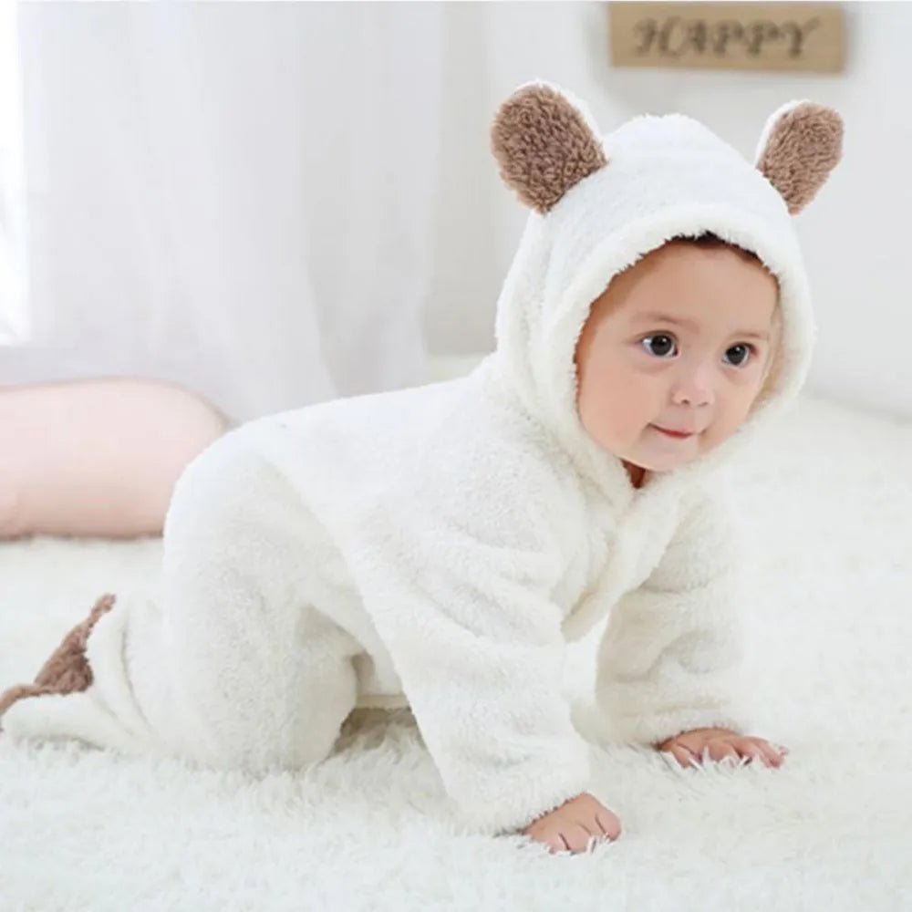 Newborn Baby Rompers Winter Warm Fleece Bebe Boys Girl Costume Infant Girls Clothing Animal Overall Baby Jumpsuits Xmas Outfit - Clothesfassion.store