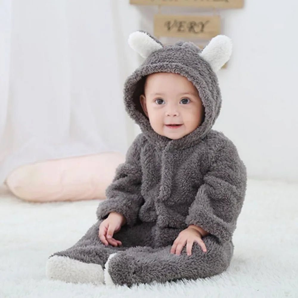 Newborn Baby Rompers Winter Warm Fleece Bebe Boys Girl Costume Infant Girls Clothing Animal Overall Baby Jumpsuits Xmas Outfit - Clothesfassion.store