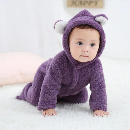 Newborn Baby Rompers Winter Warm Fleece Bebe Boys Girl Costume Infant Girls Clothing Animal Overall Baby Jumpsuits Xmas Outfit - Clothesfassion.store
