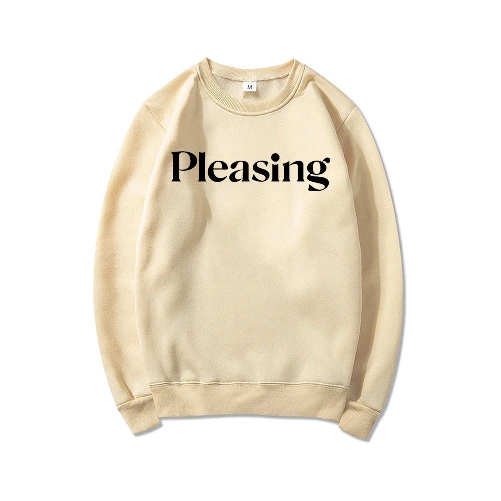 Pleasing Crewneck Sweatshirt HS Pleasing Sweatshirt TPWK Pleasing Hoodie Unisex Crewneck Sweatshirt Long Sleeve Pullovers Tops - Clothesfassion.store